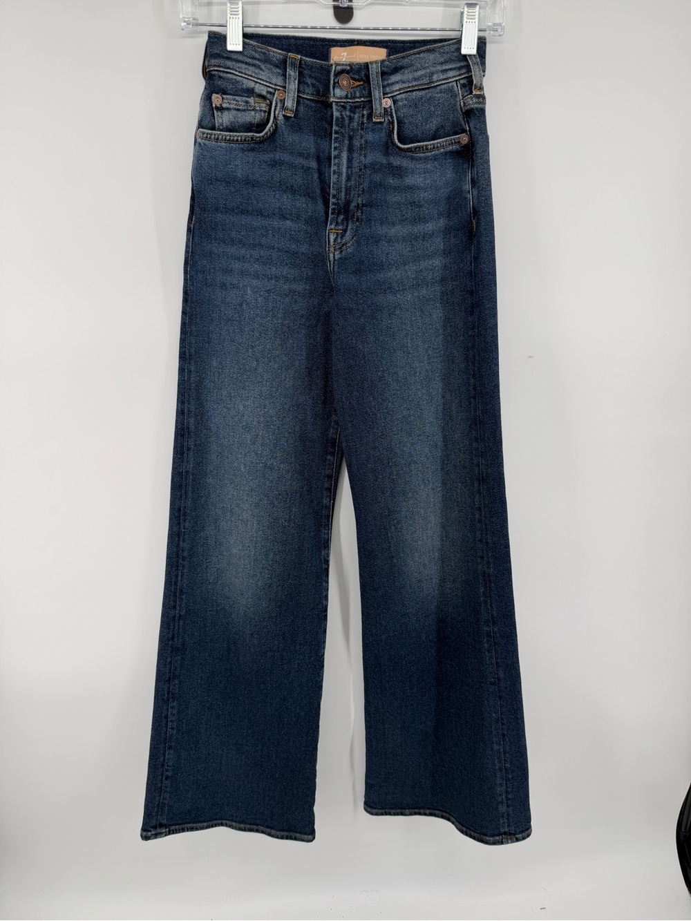 7ForAll Mankind Luxe VTG Dark Academia‎ High Rise Wide Leg Jo Jeans SZ24